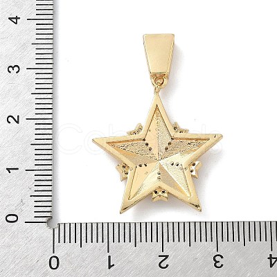 Brass Micro Pave Cubic Zirconia Pendants KK-F909-01G-03-1