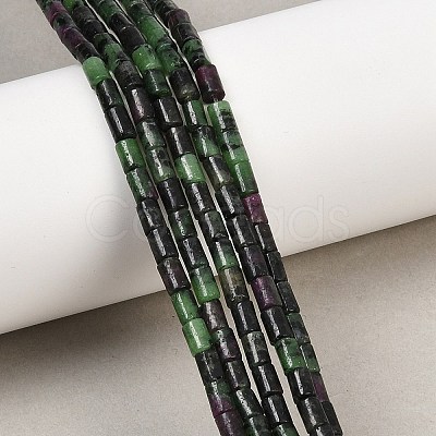 Natural Ruby in Zoisite Beads Strands G-P600-B09-01-1