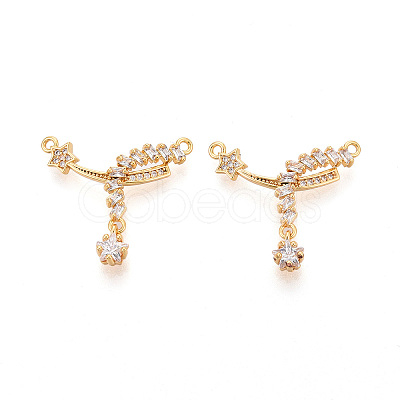 Brass Micro Pave Cubic Zirconia Pendants KK-N263-31G-1