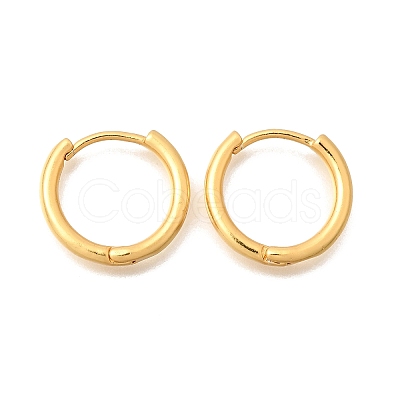 Brass Huggie Hoop Earrings EJEW-G465-01G-1