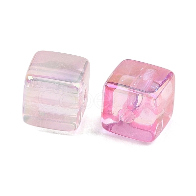 UV Plating Transparent Acrylic Beads MACR-K361-37-1