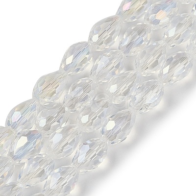 Transparent Electroplate Glass Beads Strands EGLA-N013-T4mm-B01-1