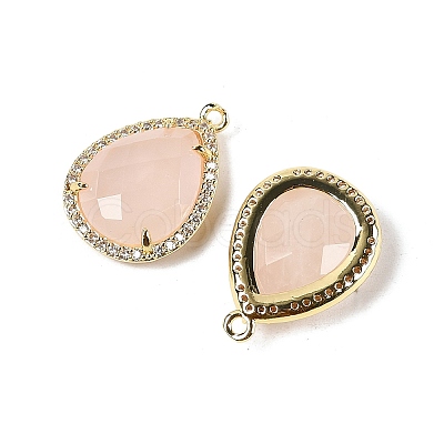 Natural Rose Quartz Faceted Teardrop Pendants G-I382-01G-06-1
