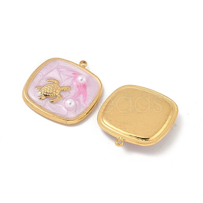 304 Stainless Steel Enamel Pendants STAS-U057-11G-B-1