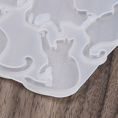 Cat Shape DIY Pendant Silicone Molds DIY-A061-05-1