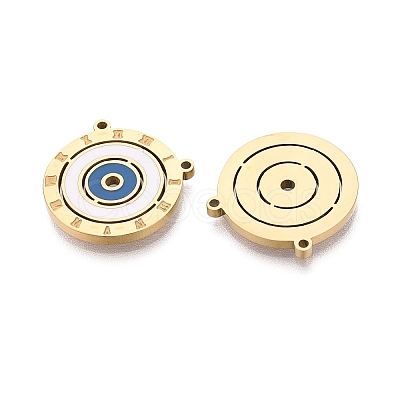 304 Stainless Steel Enamel Pendants STAS-Q111-12G-1