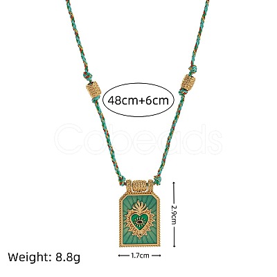 Brass and Enamel Pendant Necklaces FS-WG2CA9F-05-1