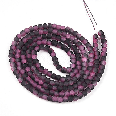 Crackle Glass Beads Strands GLAA-N009-4mm-09-1