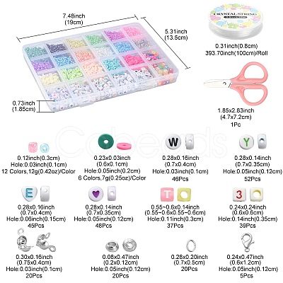 DIY Heishi Bracelet Necklace Making Kit DIY-YW0006-63-1