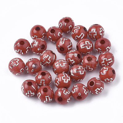Plating Acrylic Beads PACR-Q113-10B-1