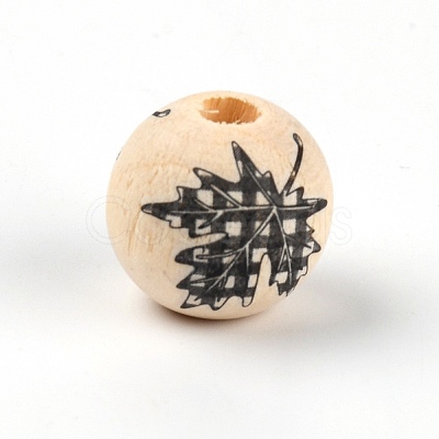 Natural Wood Beads WOOD-TAC0007-45D-1