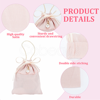 8 Sets 4 Colors Satin Jewelry Drawstring Gift Bags ABAG-BC0001-40-1