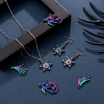 12Pcs 3 Style Plated Alloy Pendants FIND-LS0001-44MC-1