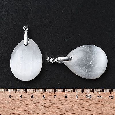 Natural Selenite Big Pendants G-M091-01A-1