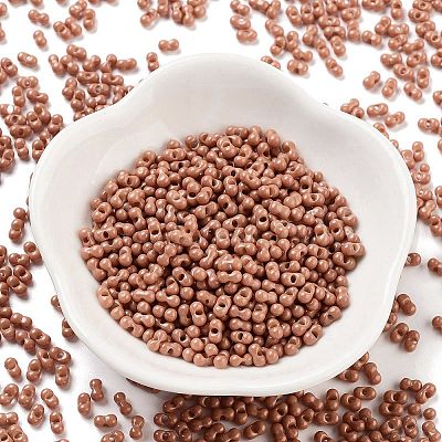 Baking Paint Glass Seed Beads SEED-A033-04B-1