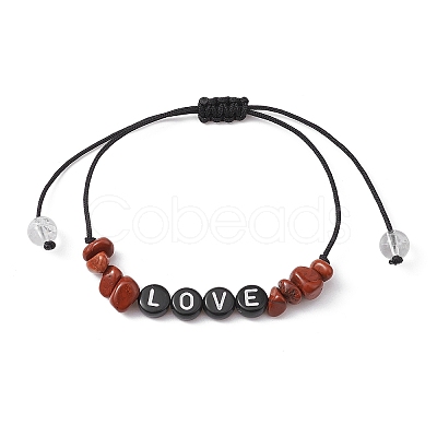 Natural Gemstone Braided Bead Bracelets BJEW-JB09607-1