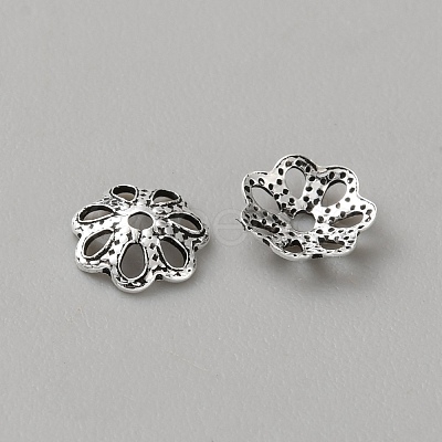 Retro 925 Sterling Silver Bead Caps LS-STER-WH0007-17E-AS-1