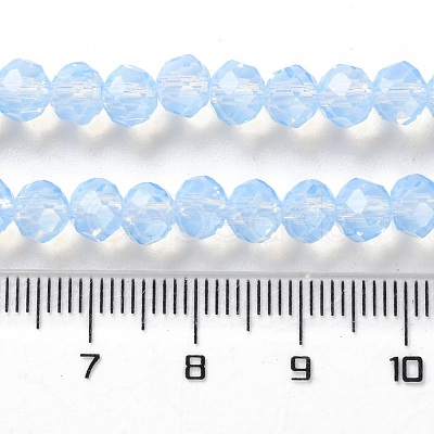 Baking Paint Transparent Glass Beads Strands DGLA-A034-J6MM-D01-1