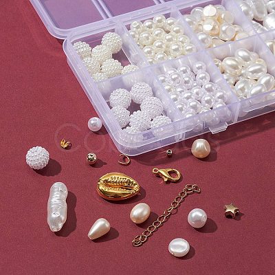 DIY Imitation Pearl Bracelet Necklace Making Kit DIY-FS0003-11-1