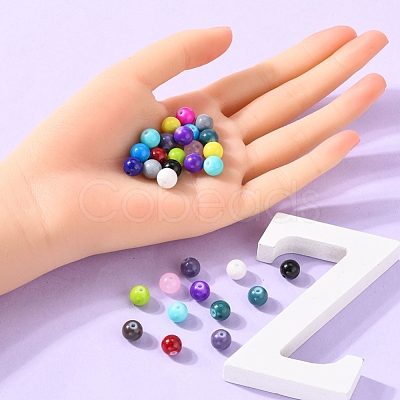 Baking Paint Glass Beads DGLA-Q026-02-1