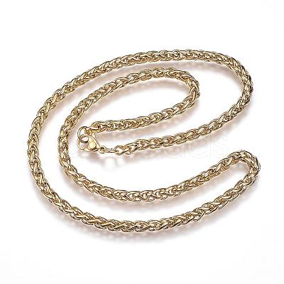 304 Stainless Steel Wheat Chain Necklaces NJEW-D285-13-1