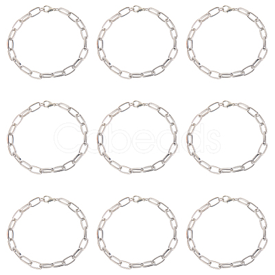 20Pcs Iron Cable Chain Bracelets for Women Men BJEW-SC0001-42-1