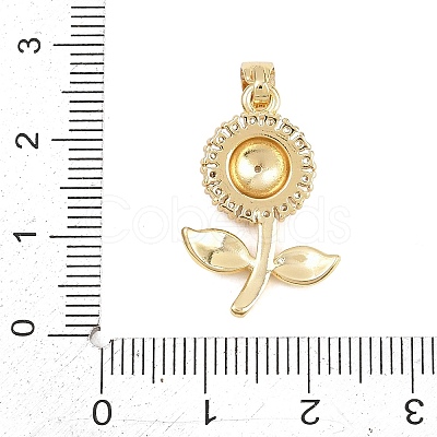 Valentine's Day Brass Micro Pave Clear Cubic Zirconia Pendants KK-D258-07G-07-1