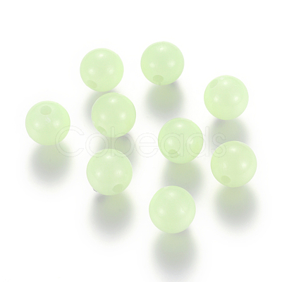 Luminous Acrylic Round Beads LACR-R002-6mm-01-1