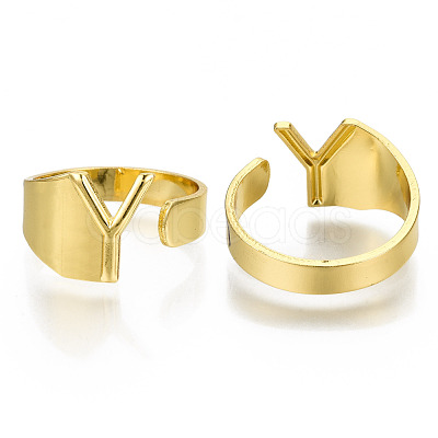 Alloy Cuff Finger Rings X-RJEW-S038-195Y-G-NR-1