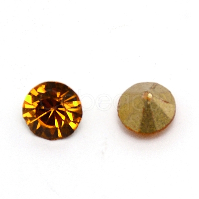 Glass Rhinestone Cabochons RGLA-WH0005-02D-1