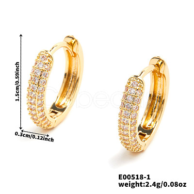 Luxury Fashionable Brass Hoop Earrings YV3496-1-1
