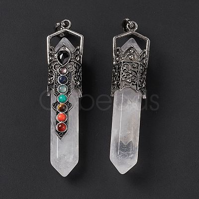 Natural Quartz Crystal Big Pointed Pendants G-H281-02D-1
