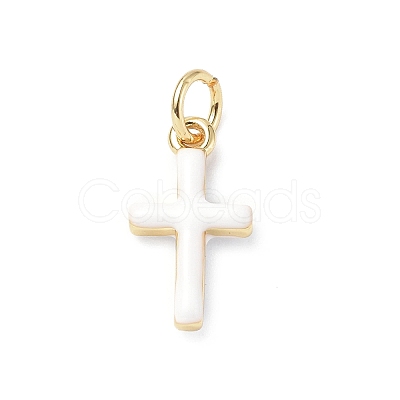 Real 18K Gold Plated Eco-Friendly Rack Plating Brass Enamel Pendants LS-KK-F845-40G-07-1