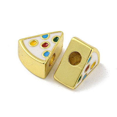 Rack Plating Brass Enamel Beads KK-A200-05G-1