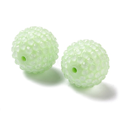 Chunky Resin Rhinestone Bubblegum Ball Beads RESI-S259-A10-1