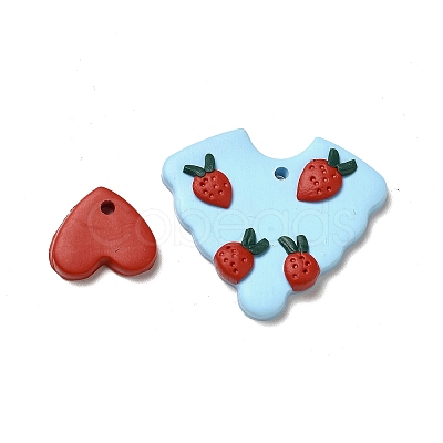 Handmade Polymer Clay Pendants Sets CLAY-B003-09-1