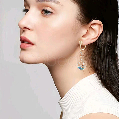 5Pairs V-shaped Rack Plating Brass Hoop Earring Findings with Latch Back Closure and Horizontal Loop KK-ME0002-47-1