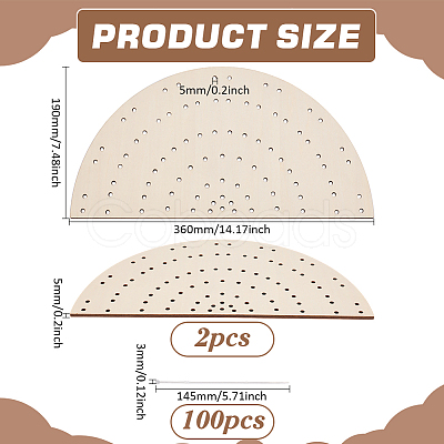 2Pcs Wood Wreath Boards DIY-FG0006-77B-1