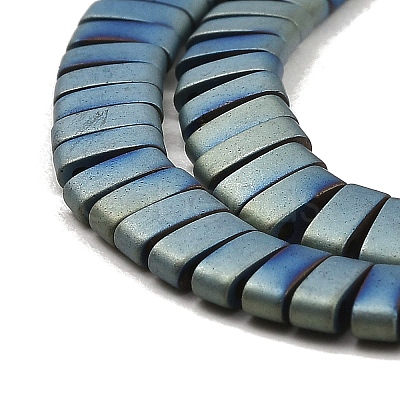 Electroplated Frosted Non-magnetic Synthetic Hematite Beads Strands G-G089-A01-12-1