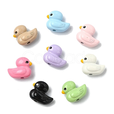 16Pcs 8 Colors Baking Paint Zinc Alloy Beads FIND-CJ0004-72-1