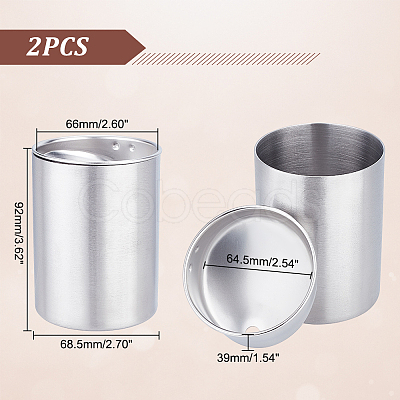 304 Stainless Steel Car Ashtray with Lid AJEW-WH0307-36-1