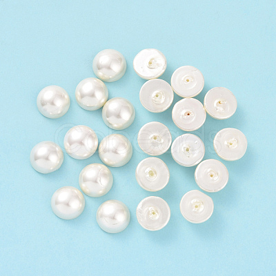 Shell Pearl Half Drilled Beads X-BSHE-G011-01-12mm-1