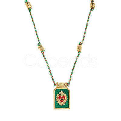 Brass and Enamel Pendant Necklaces FS-WG2CA9F-09-1