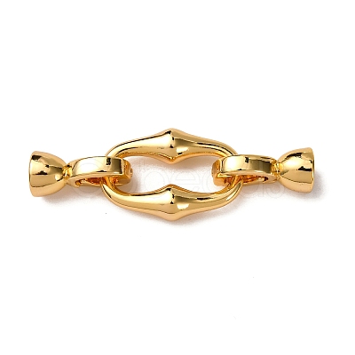Brass Fold Over Clasps KK-Z121-26G-1