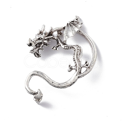 Alloy Dragon Stud Earrings EJEW-C046-03AS-1