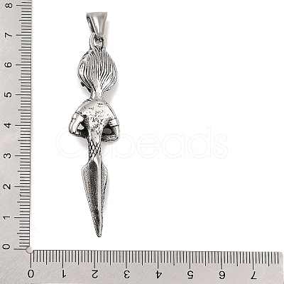 Retro 304 Stainless Steel Big Pendants STAS-L274-024AS-1