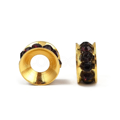Brass Rhinestone Spacer Beads RB-A020-9mm-11G-1