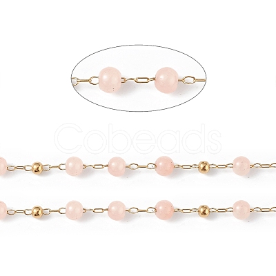 Dyed Natural Jade Round Beaded Chain CHS-C006-01B-1