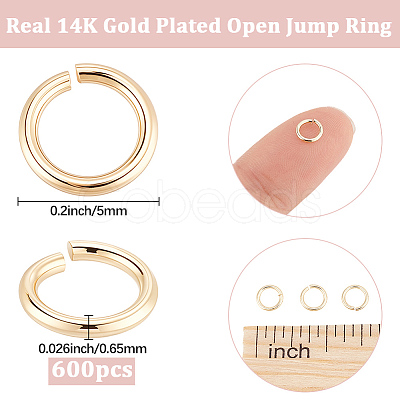 6 Bags Brass Open Jump Rings KK-BBC0027-73-1