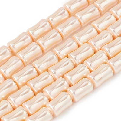 Electroplate Opaque Glass Imitation Pearl Beads Strands EGLA-H113-07B-1
